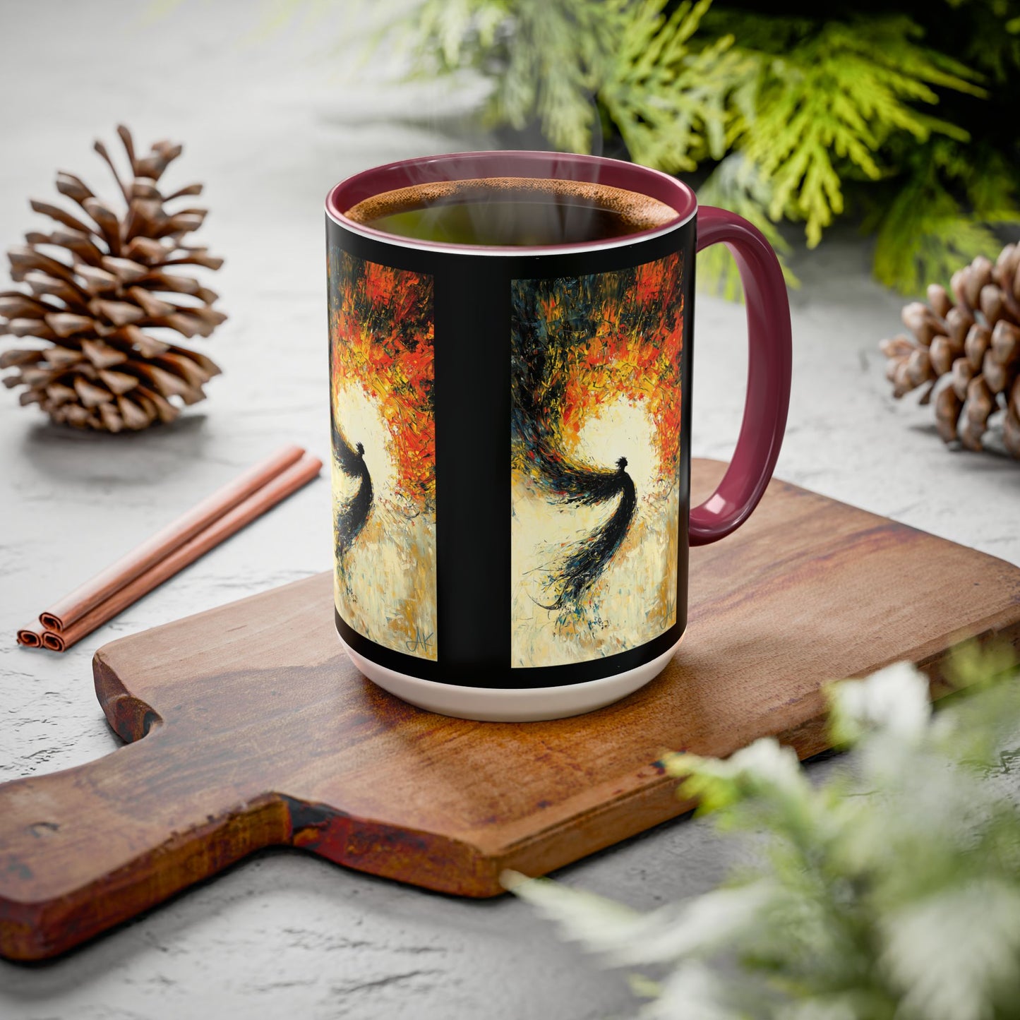 "Seraphic Aegis", Colorful Mugs (11oz, 15oz)