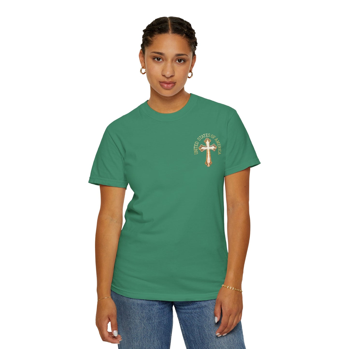 "USA Gold Cross", Unisex T-shirt