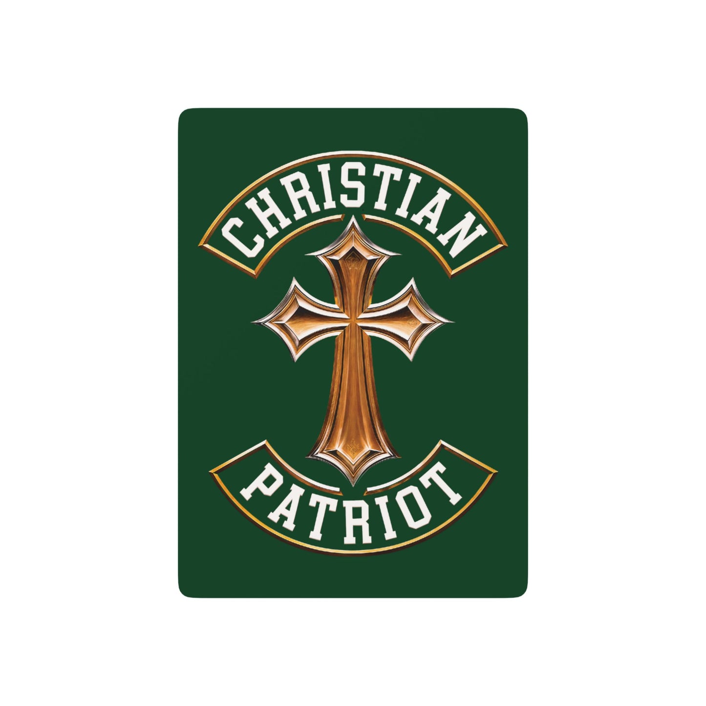 "Christian Patriot" #03, Christian Playing Cards (Zucchini Green)