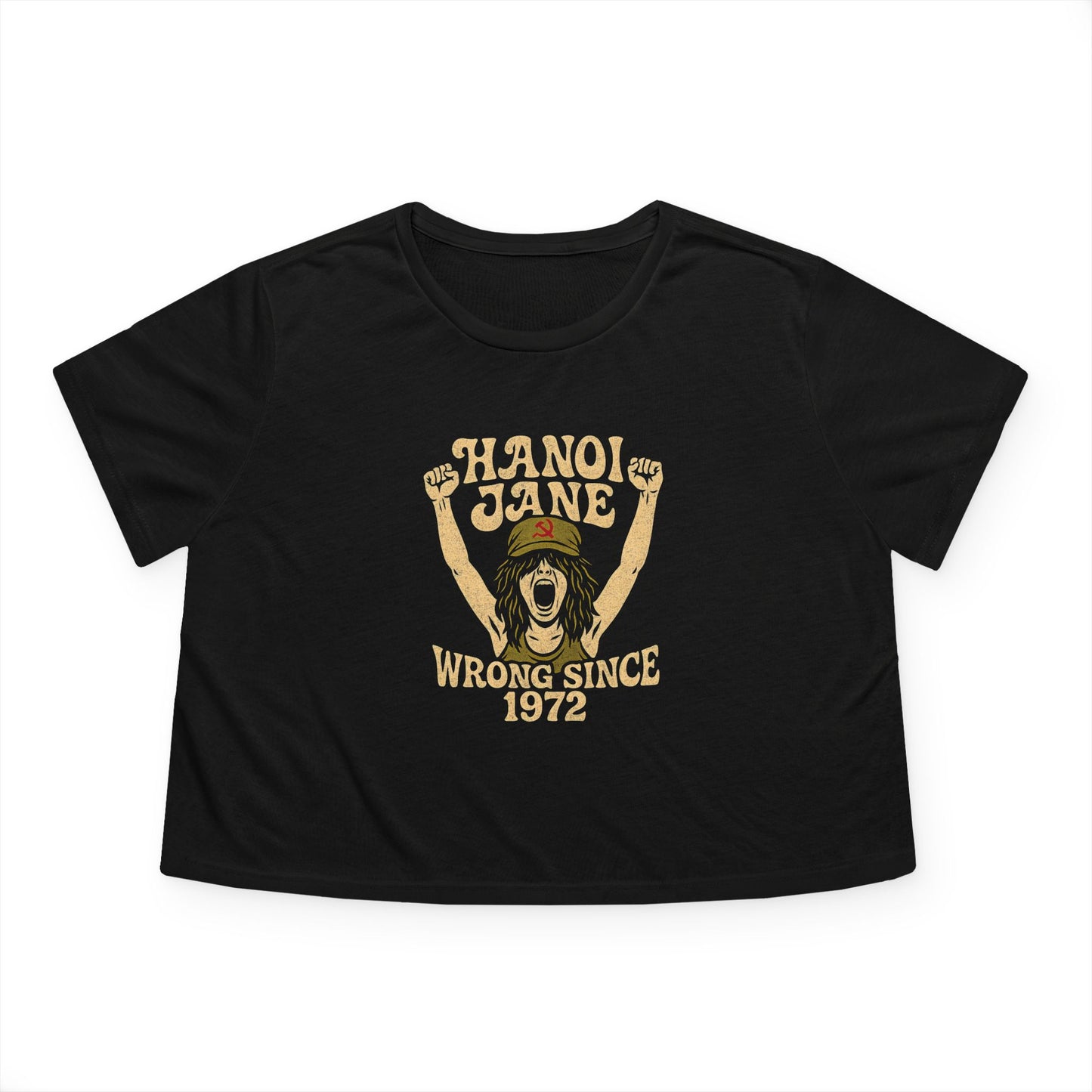 "Hanoi Jane", Women's Flowy Cropped Tee