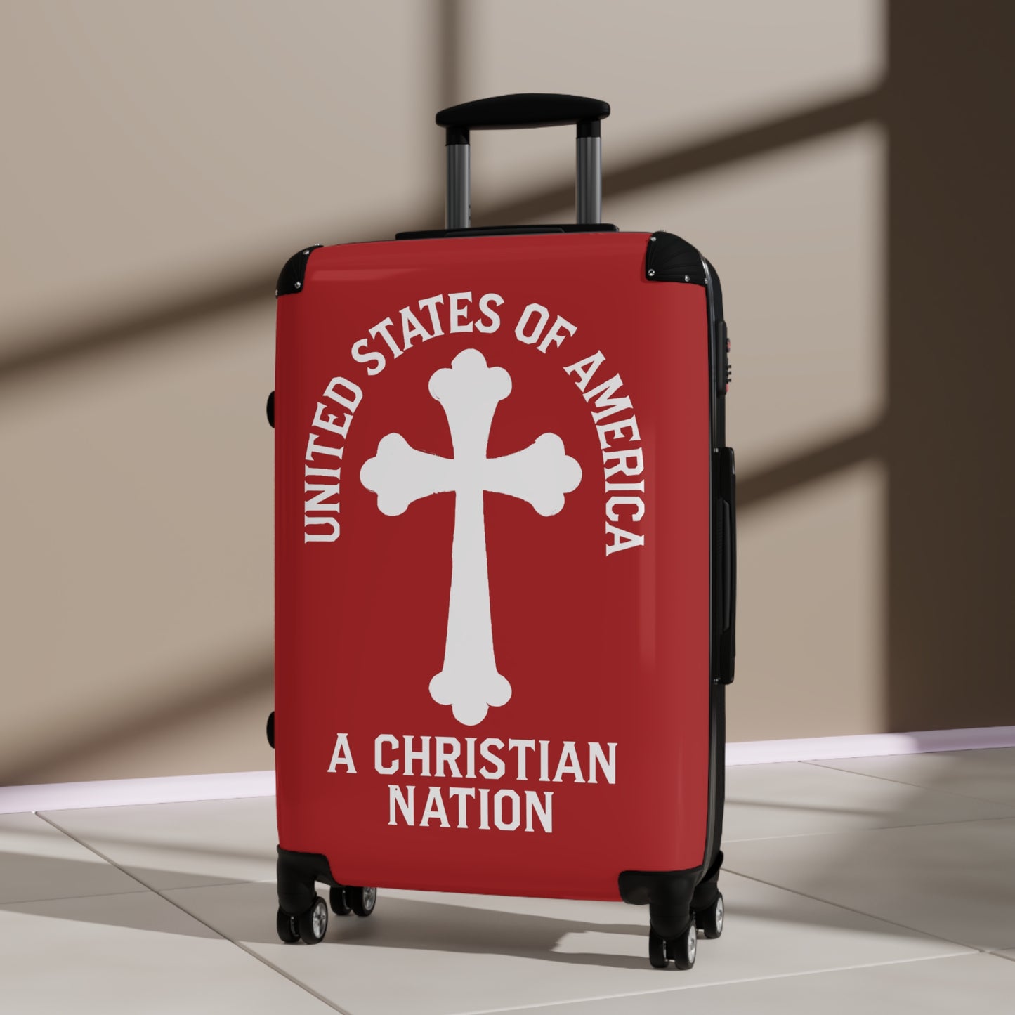 "USA - A Christian Nation" #04 Suitcases (Carnelian Red)