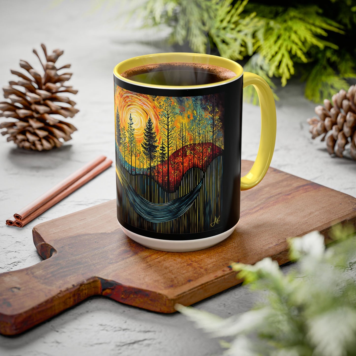 "Sacred Resonance", Colorful Mugs (11oz, 15oz)