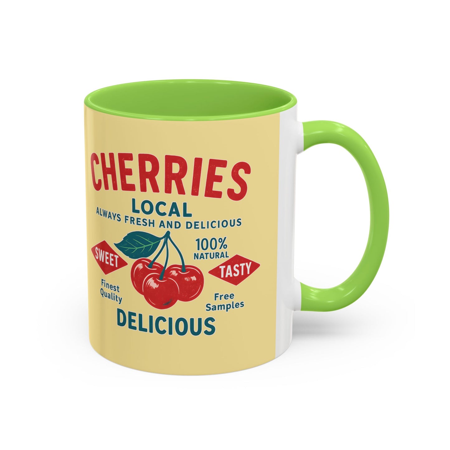 "Delicious Cherries", Colorful Mugs (11oz, 15oz) (Sanctum Veil)
