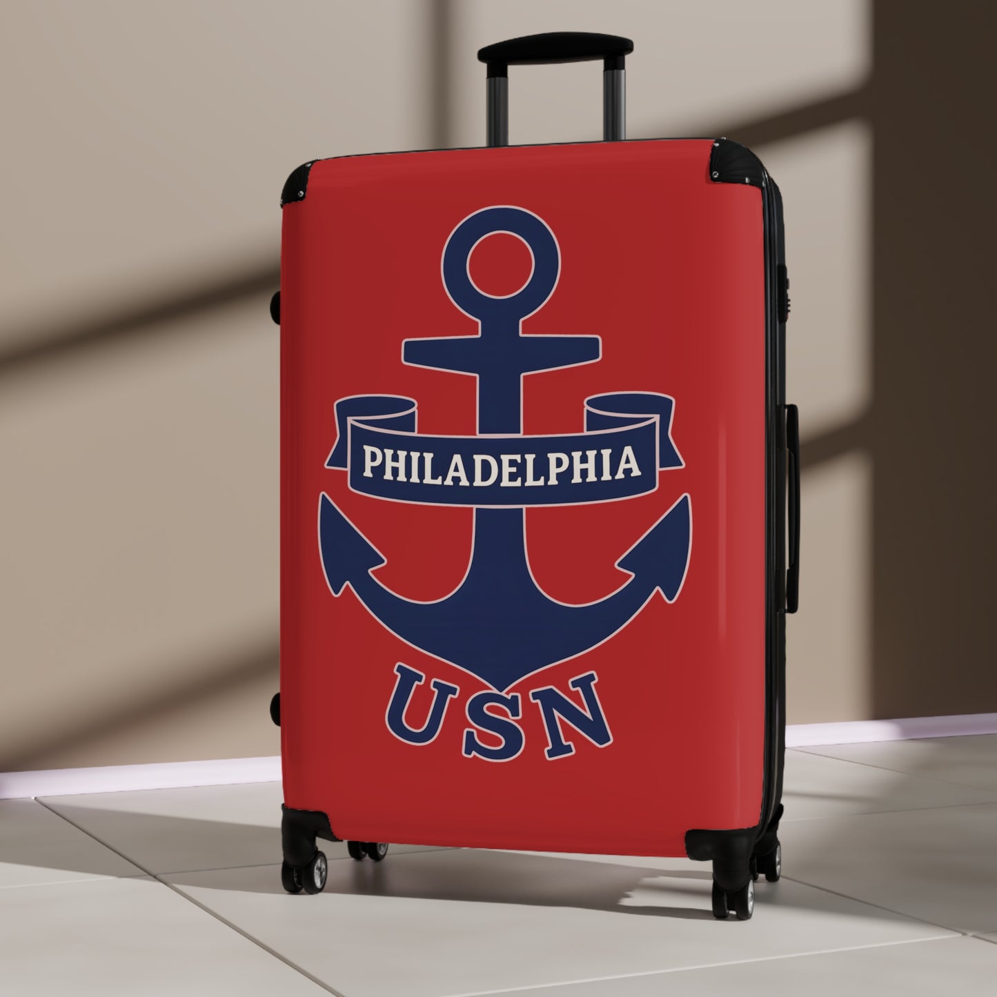 "USN Anchor", Suitcase (Spring Cherry Red)