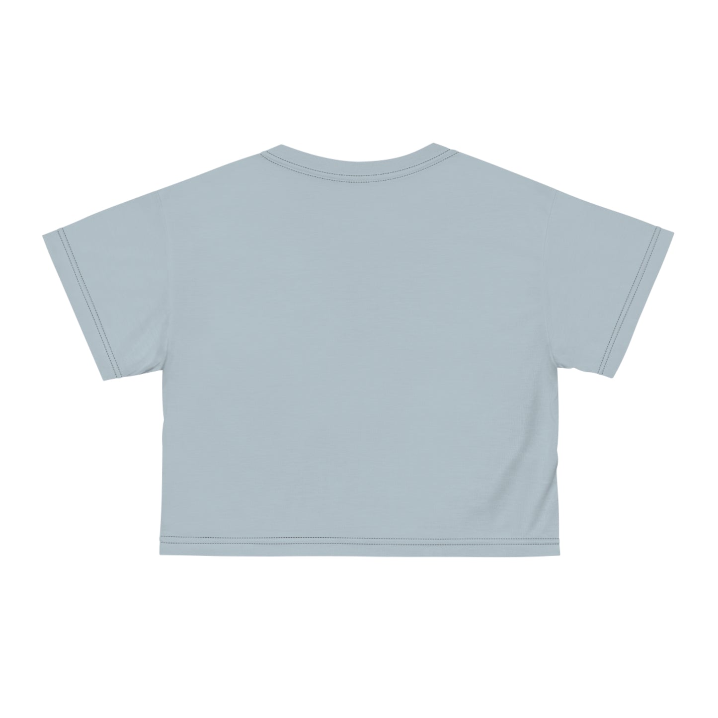 "Delicious Cherries", Crop Tee (Washed Silver-Blue)
