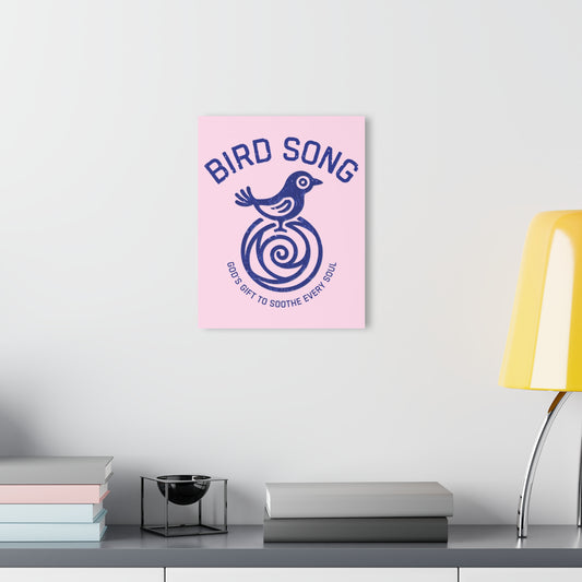 "Bird Song", Christian Acrylic Wall Prints (French Cleat Hanging) (Lace Pink)