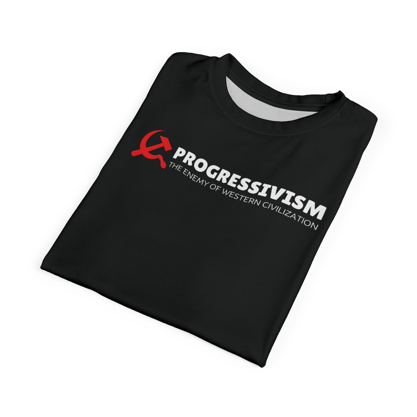 "Progressivism - Enemy of Western Civilization", Unisex Tee (Void Black)