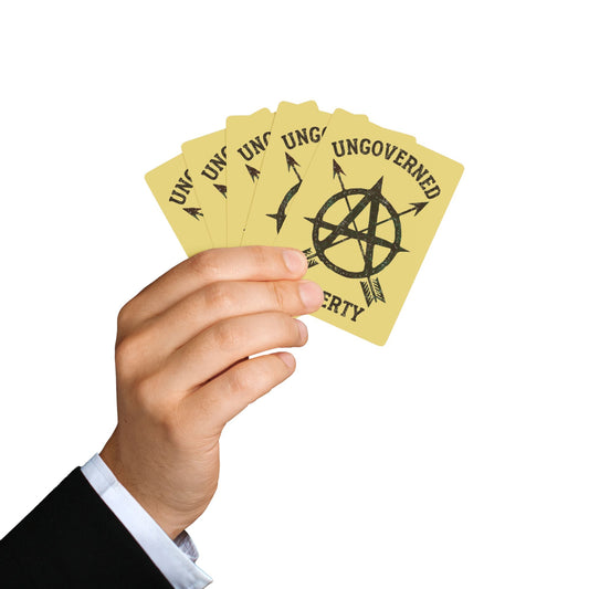 "Ungoverned Liberty", Political Playing Cards (Flax Yellow)