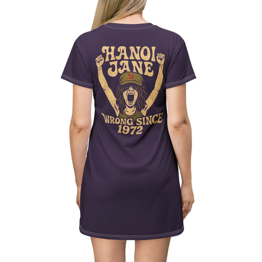 "Hanoi Jane", T-Shirt Dress (Imperial Plum)