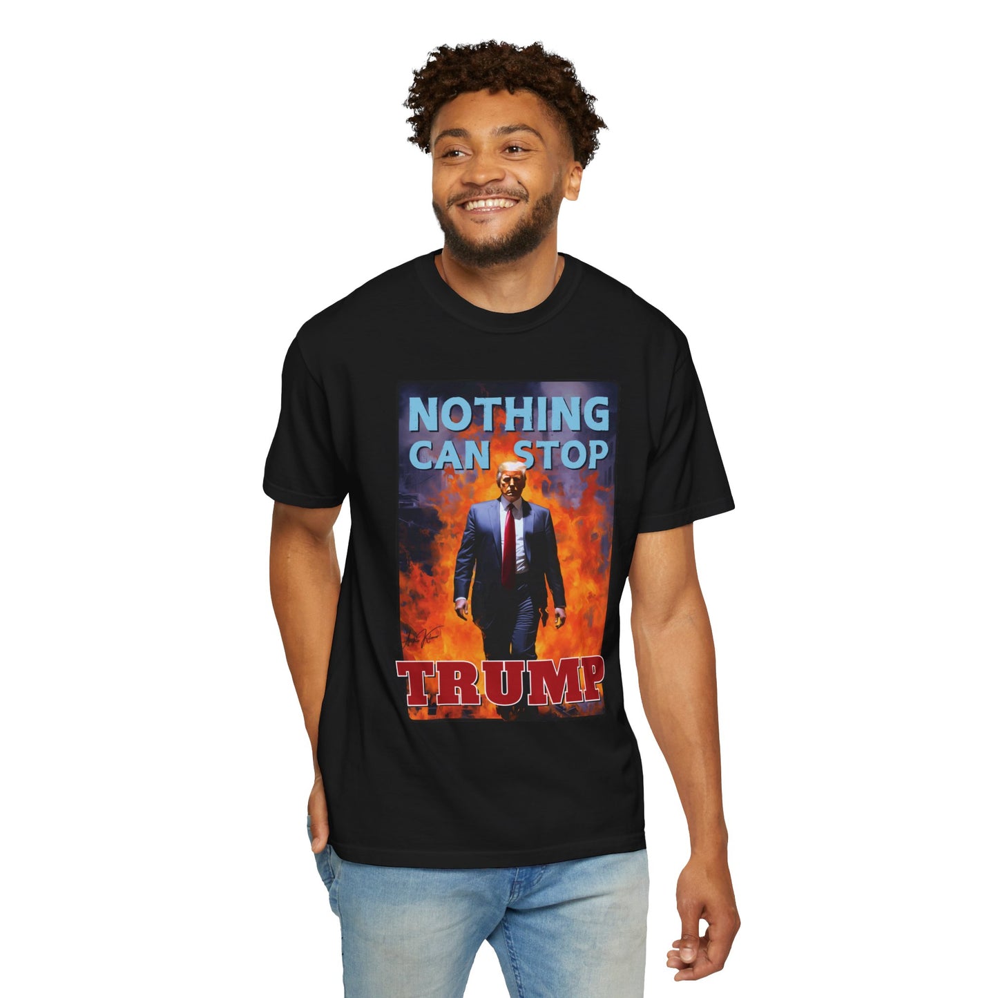 "Nothing Can Stop Trump", Unisex T-shirt (Dark Colors)