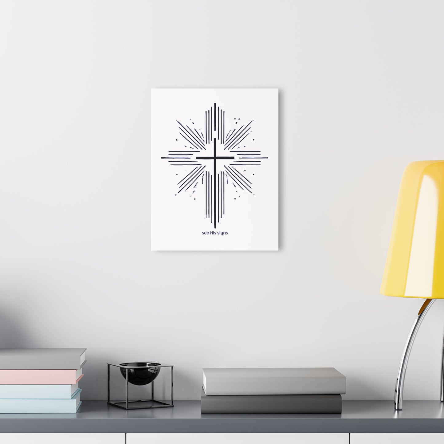 "See His Signs", Acrylic Wall Print (French Cleat Hanging) (Alabaster White)