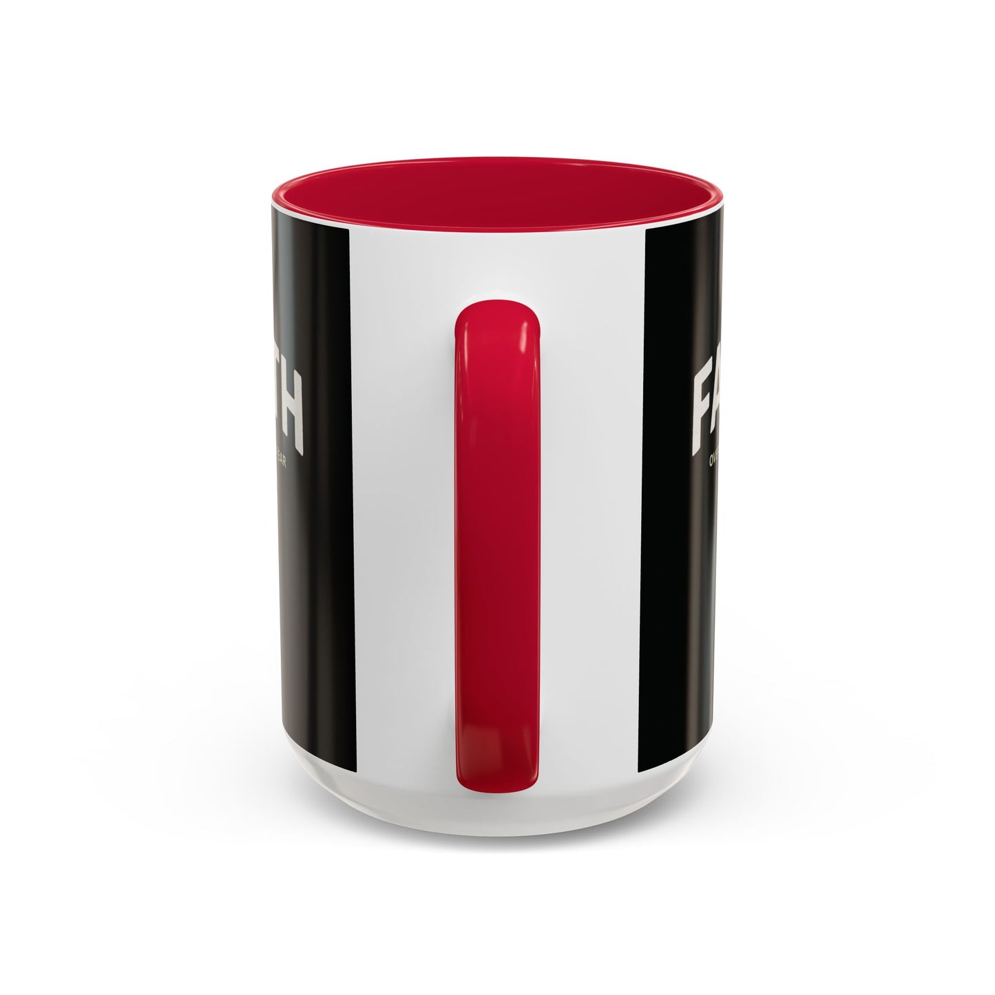 "Faith Overcomes Fear", Colorful Mugs (11oz, 15oz)