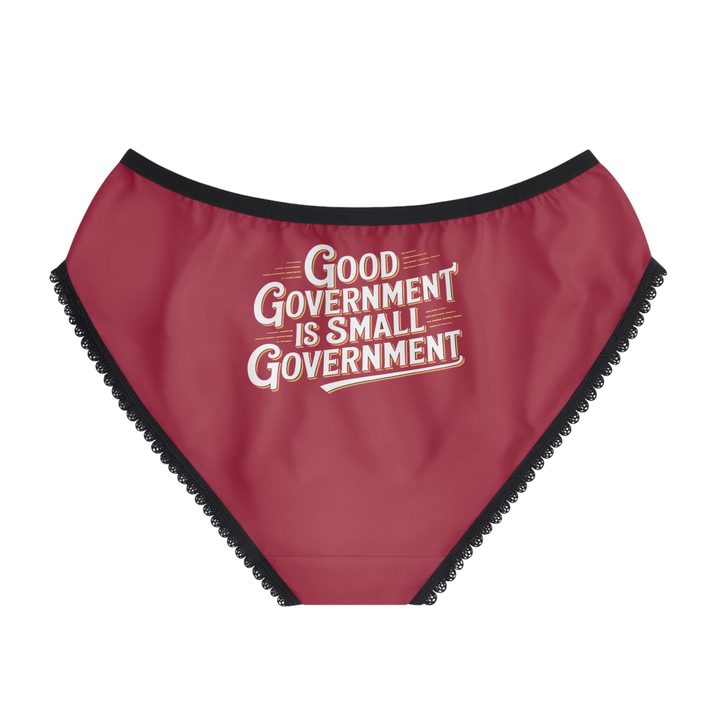 "Good Government is Small Government", Women's Briefs (Old Glory Red)
