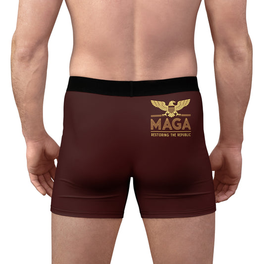 "MAGA - Restoring the Republic", Men's Boxer Briefs (Nine Tails Red)