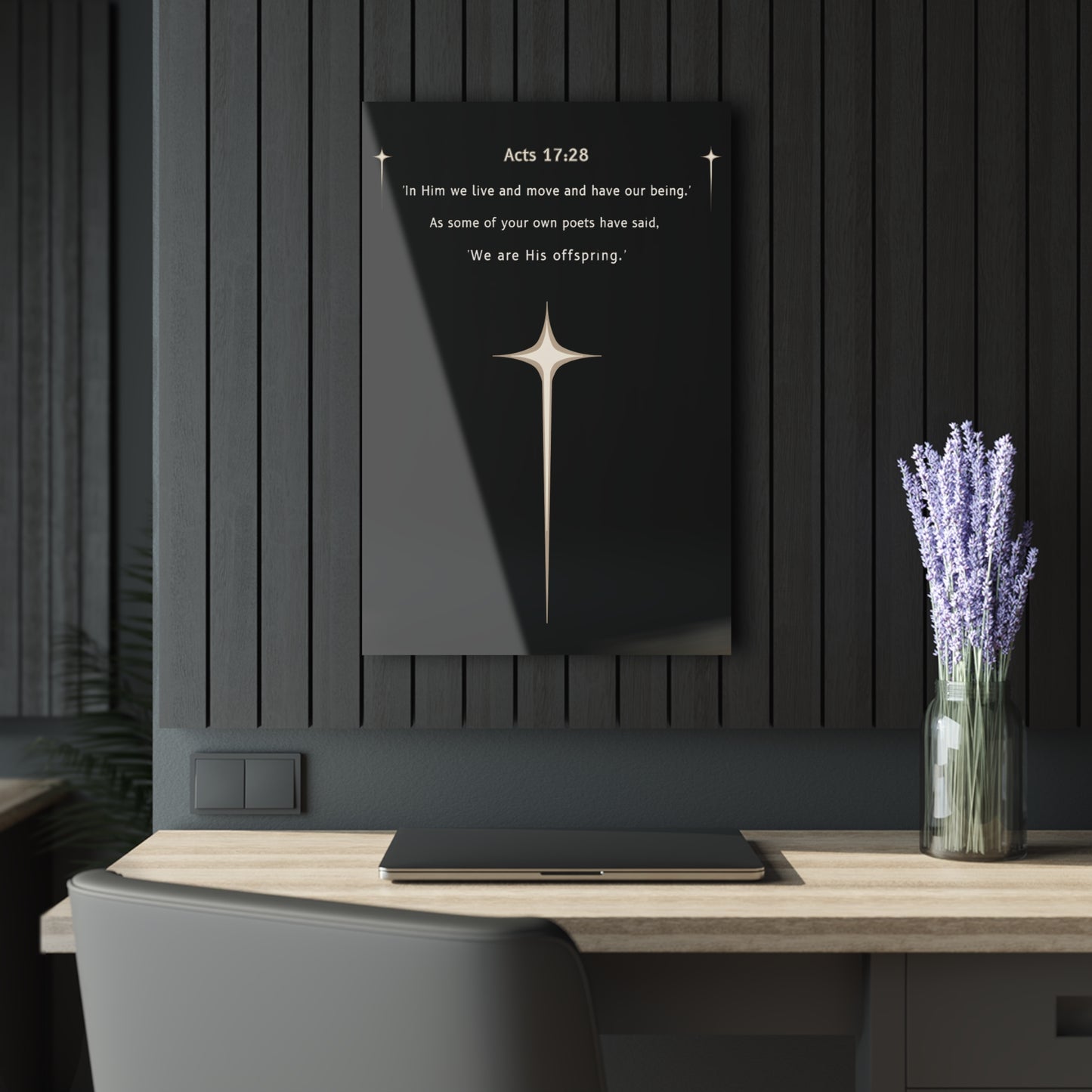 "Acts 17:28", Acrylic Wall Prints (French Cleat Hanging)