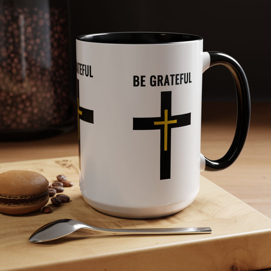 "Be Grateful", Accent Coffee Mug