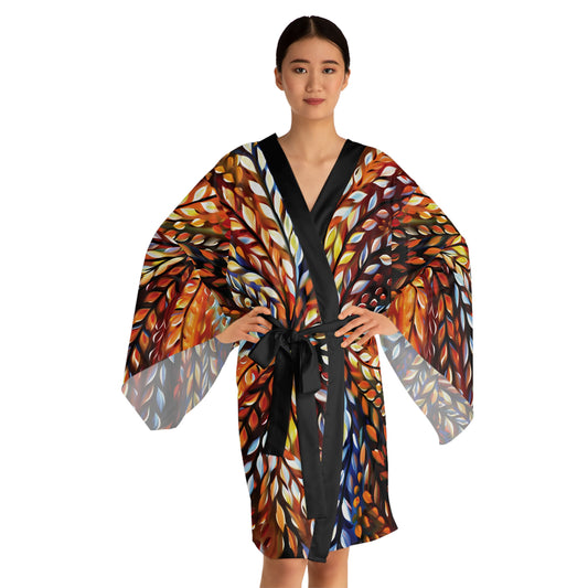 "Micro Beauty", Long Sleeve Kimono Robe