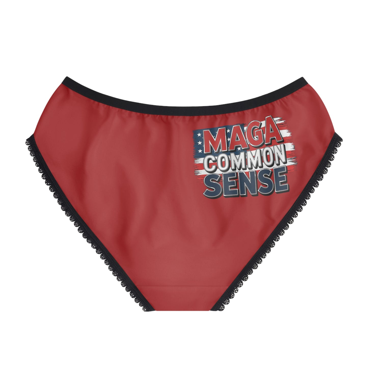 "MAGA Common Sense" #01, Women's Briefs (Epidii Red)