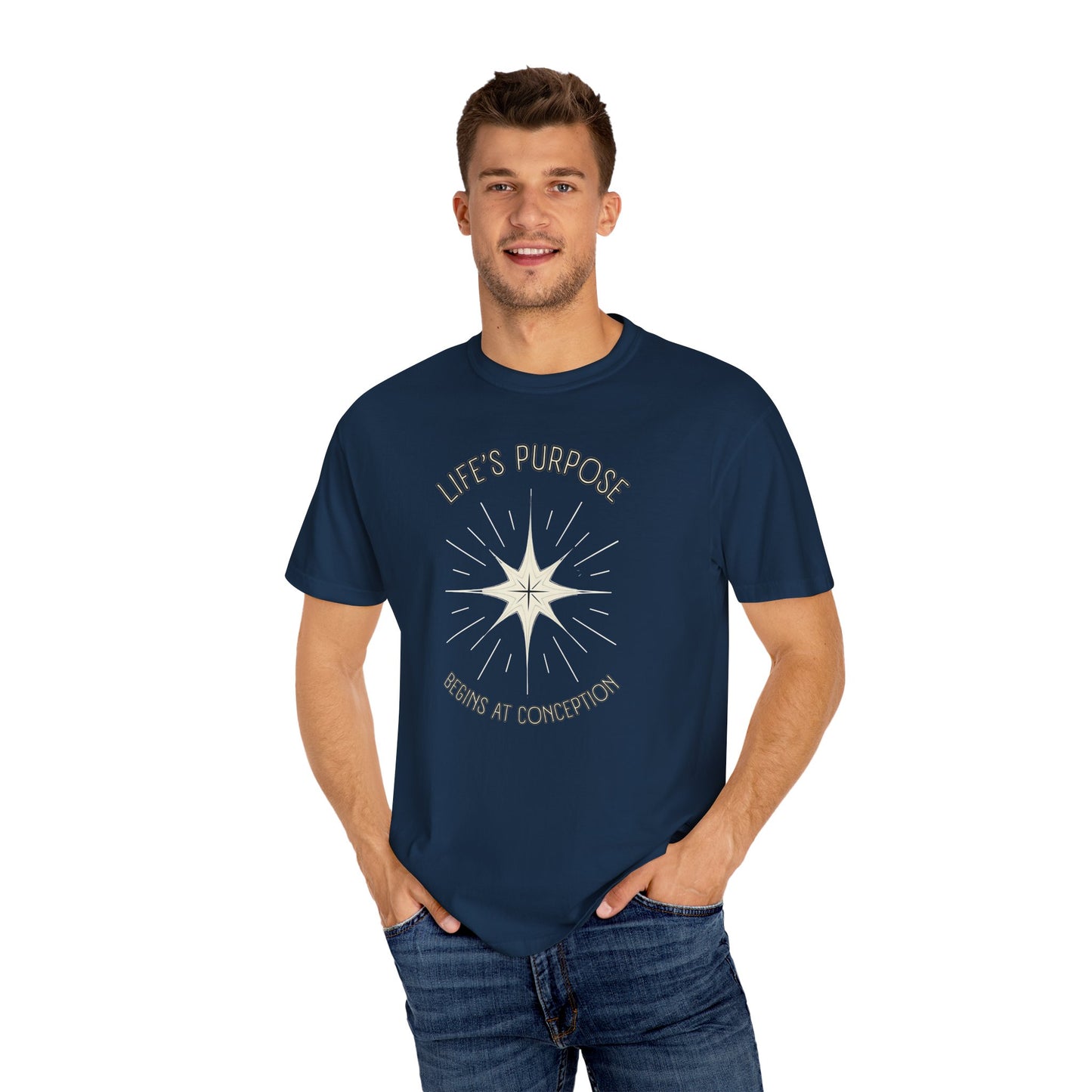 "Life's Purpose Begins at Conception", Unisex T-shirt