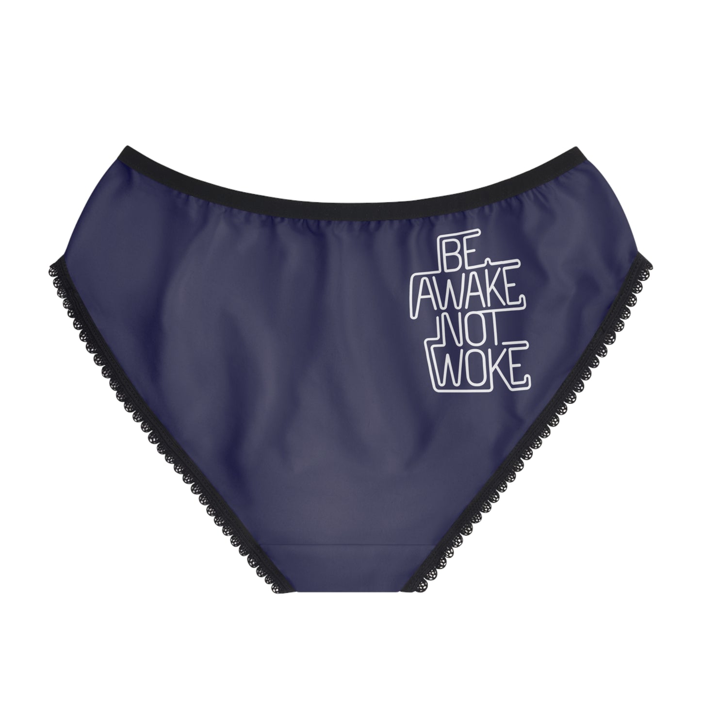 "Be Awake Not Woke" #1, Women's Briefs (Obsidian Blue)