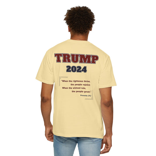 "Trump 2024 - Proverbs 29:2", Unisex T-shirt - Historical Collectible