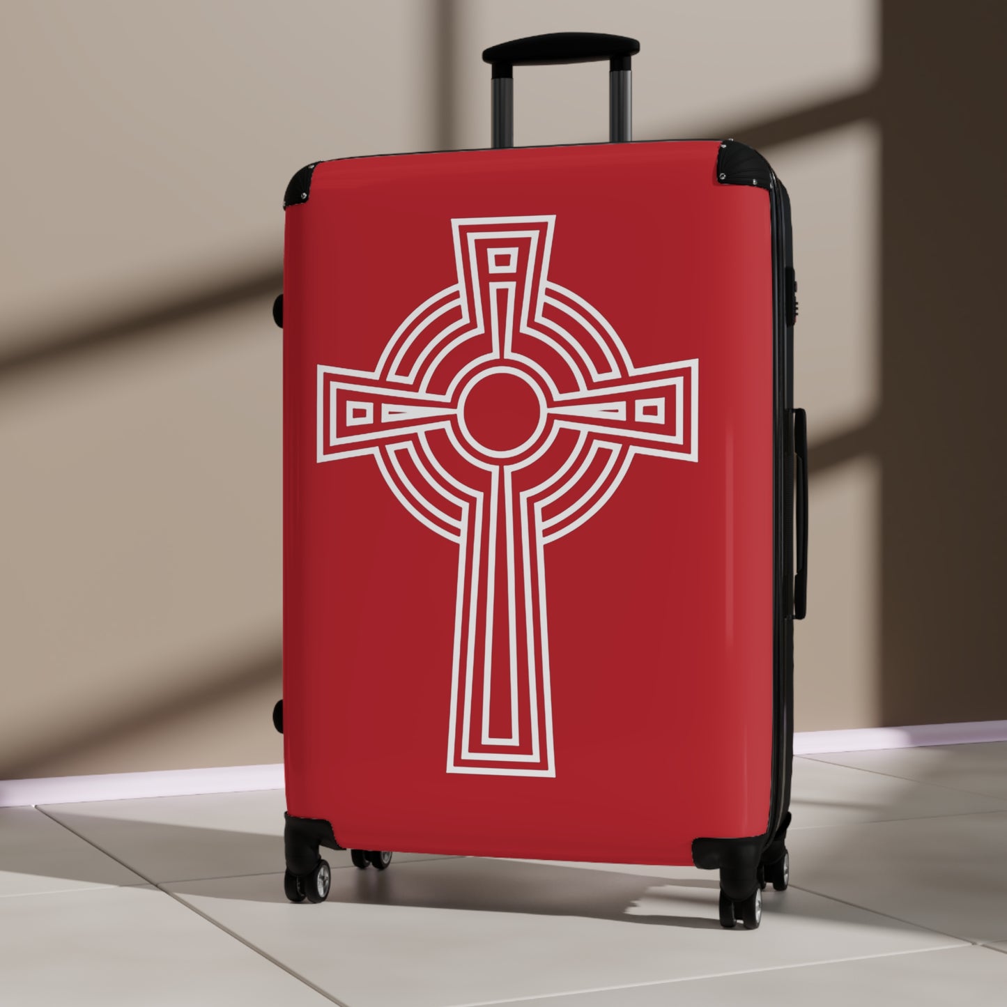 "A Simple High Cross", Suitcases (Dark Red)