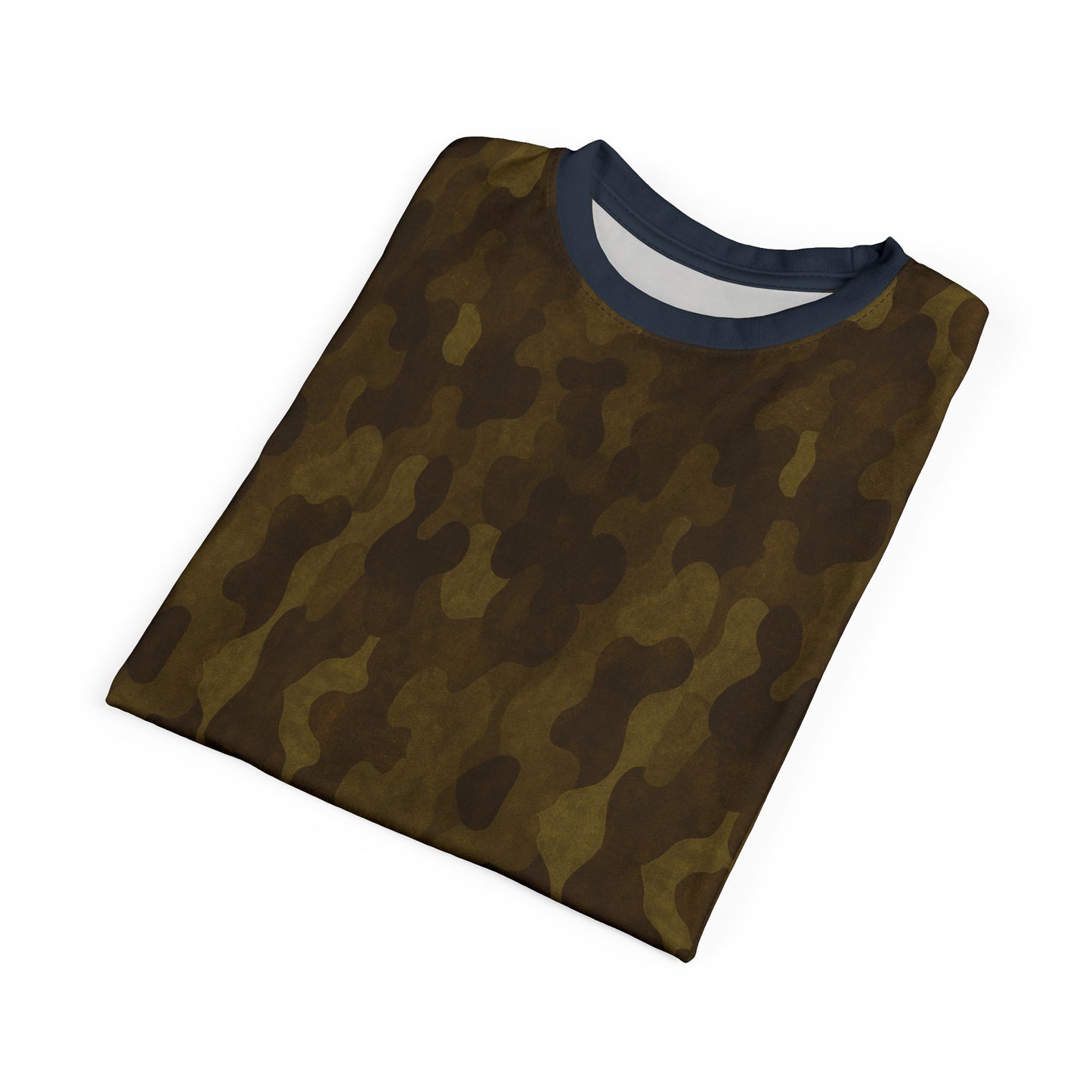 "Swamp Recon Camouflage", Unisex Tee (Drowned Indigo Collar)