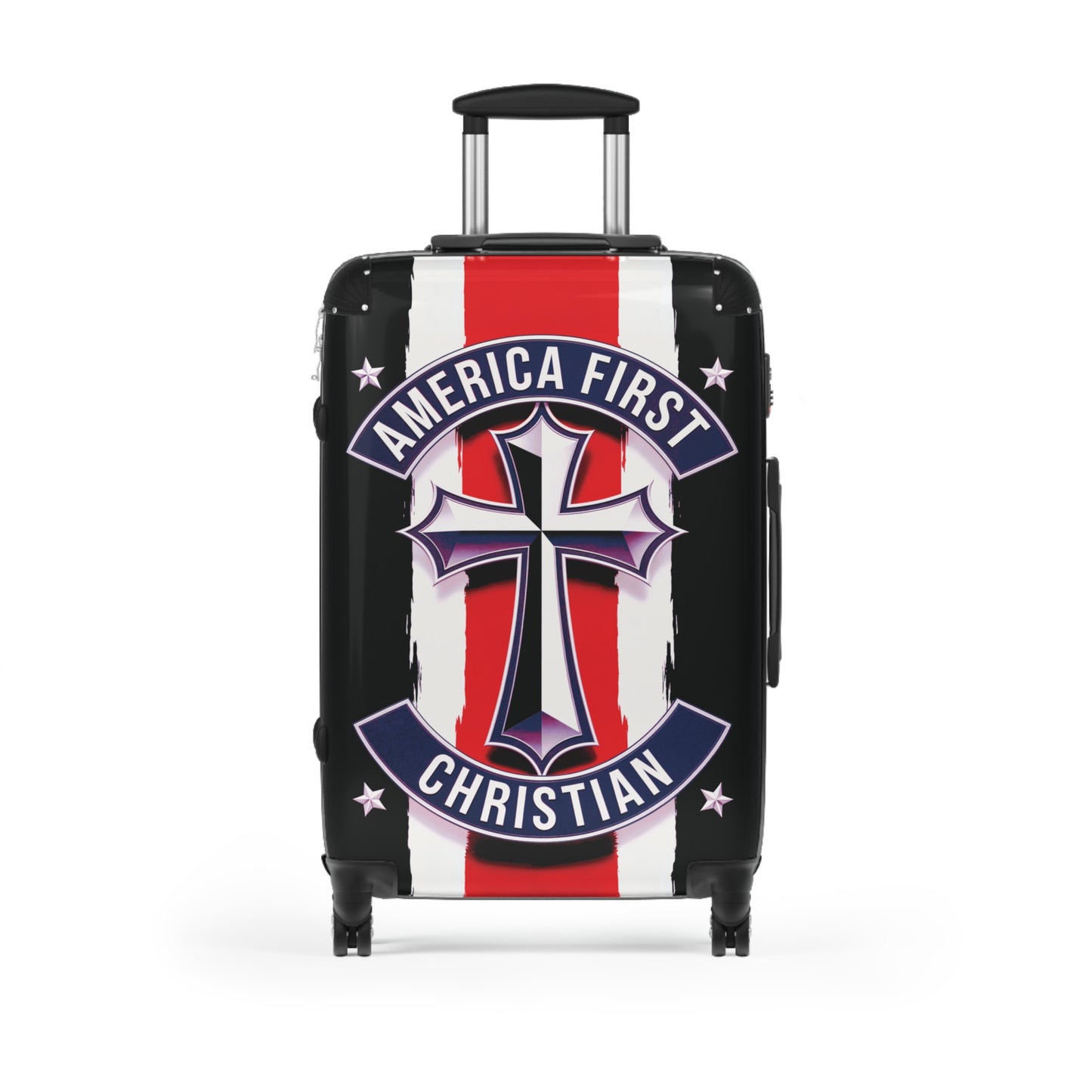 "America First Christian" Wall Art #02 Suitcases (Moonless Black)