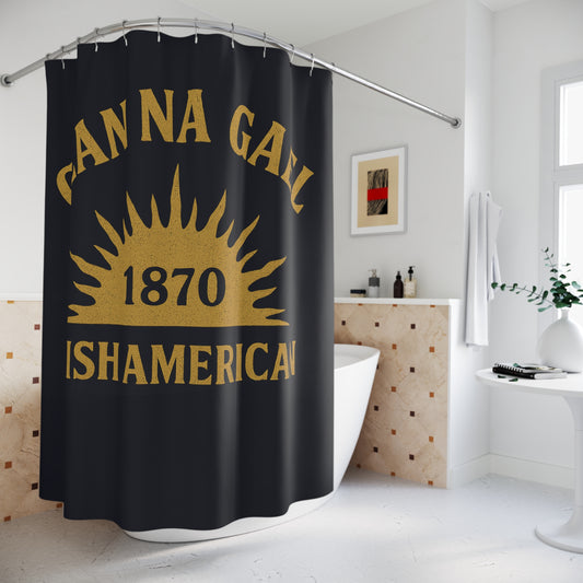 "Clan na Gael - Irish American", Shower Curtains (Black Denim)