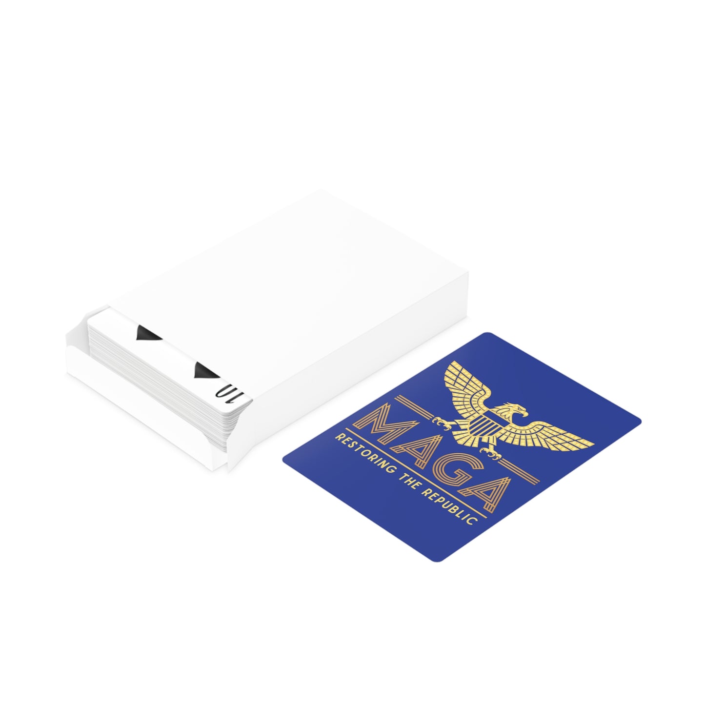 "MAGA - Restoring the Republic", Political Playing Cards (Patriot Blue)