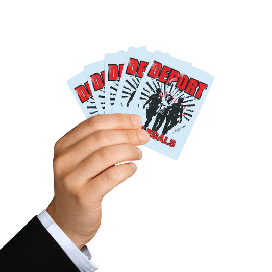 "Deport Illegals", Cultural Playing Cards (Pale Blue)
