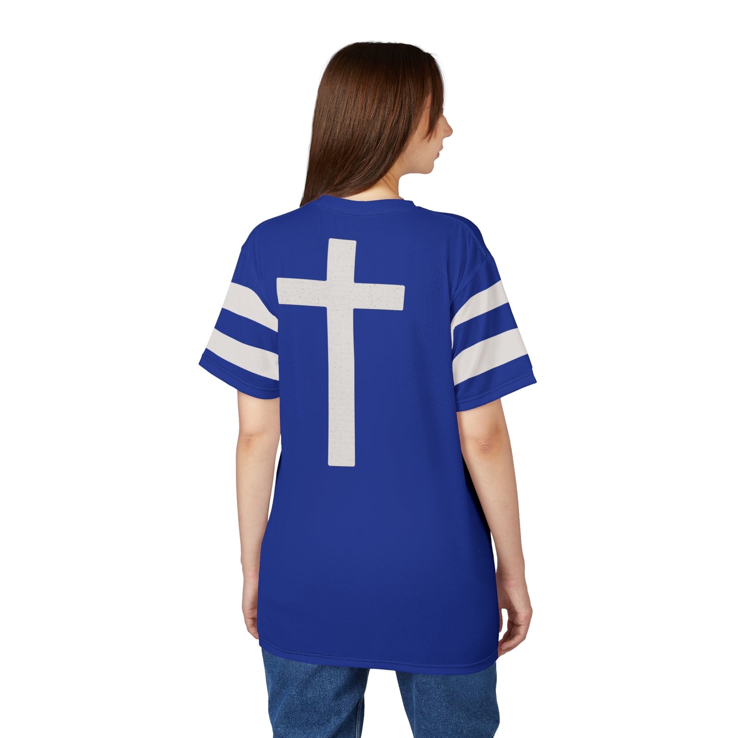 "Faith Overcomes Fear", Unisex Tee (Patriot Blue)