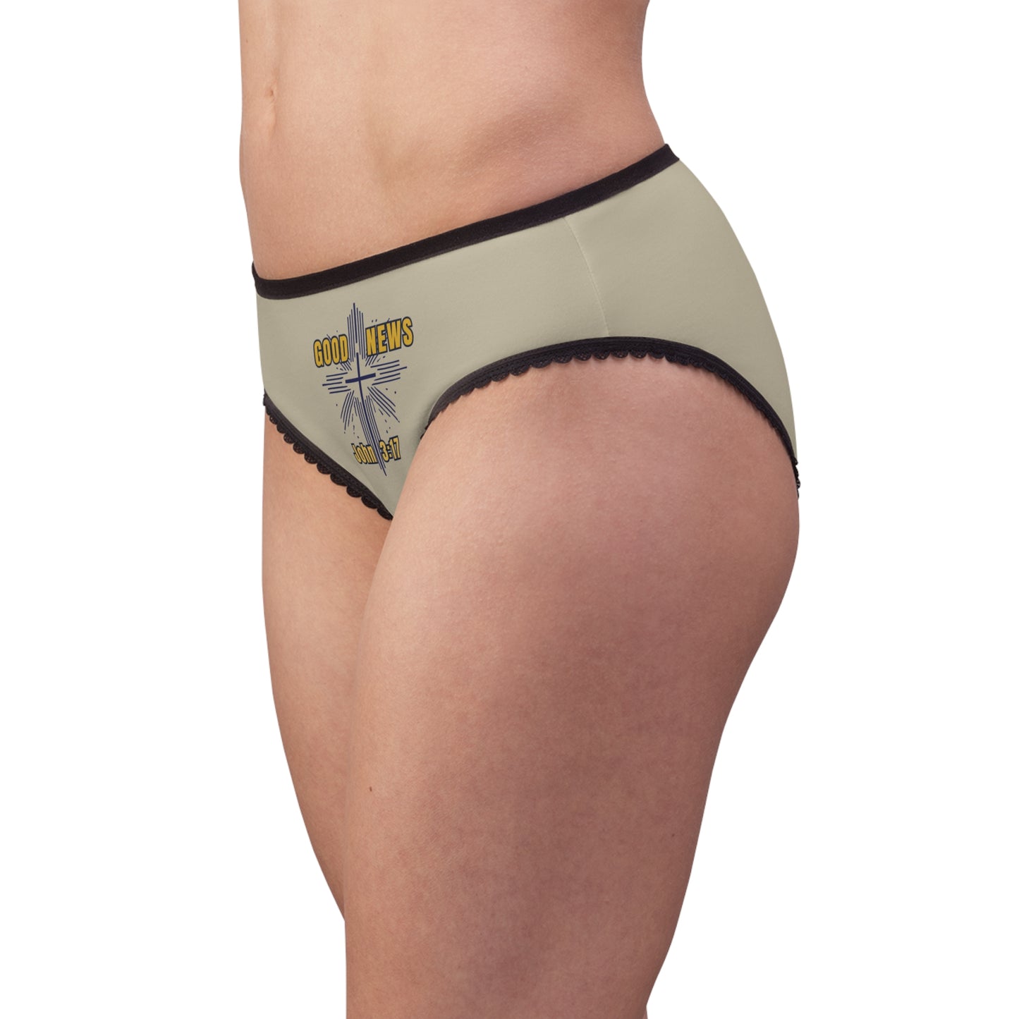 "Good News - John 3:17", Women's Briefs (Zen Green)
