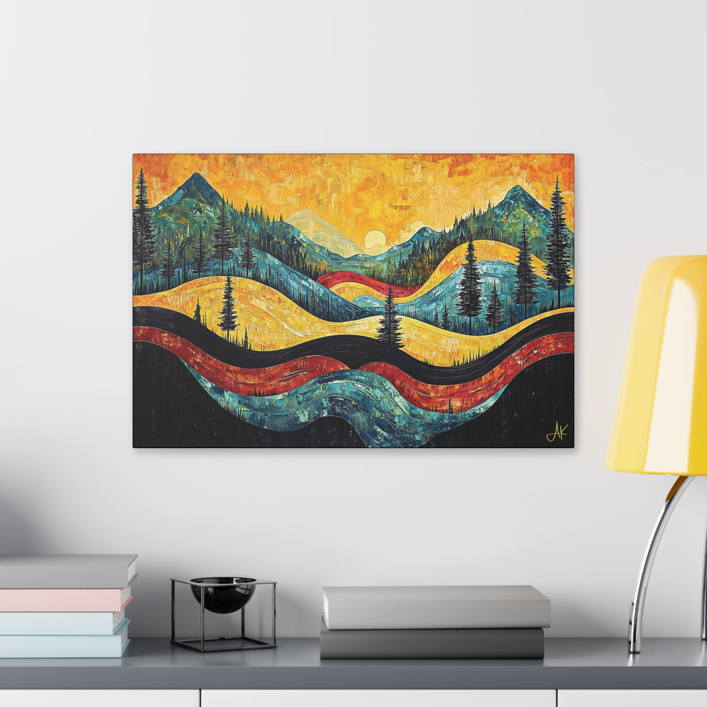 "Vintage Vista", Stretched Classic Canvas Fine Art Print