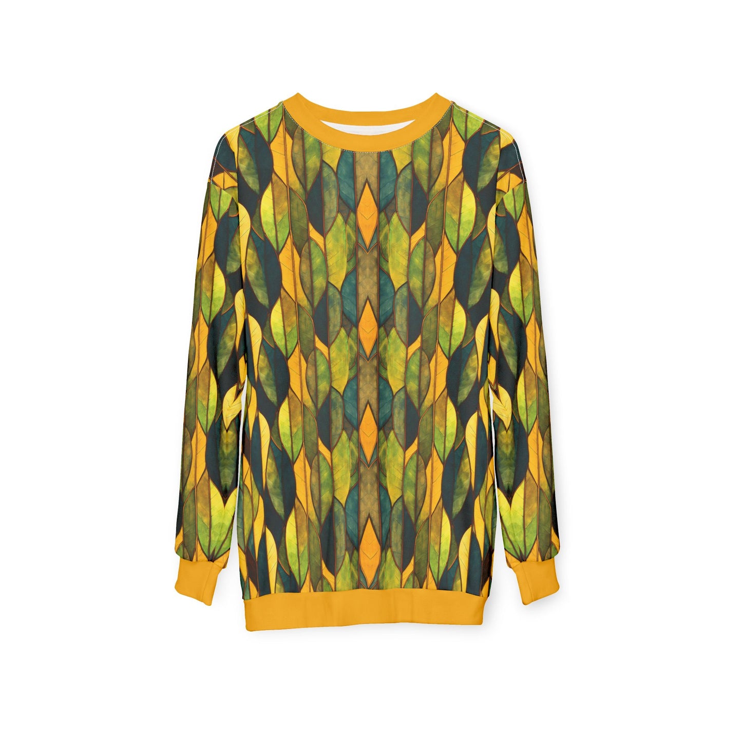 "Inner Grove", Unisex Sweatshirt (Amber Collar, Cuffs & Waistband)