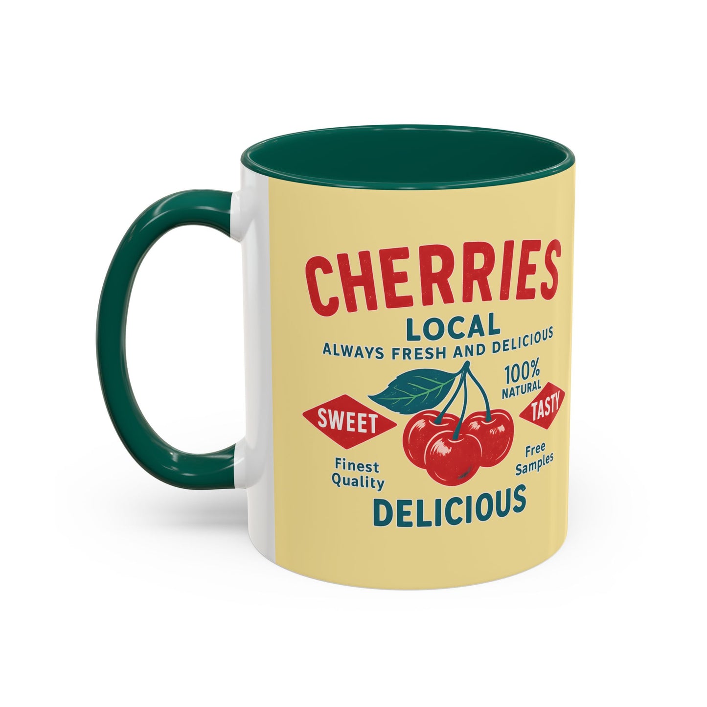 "Delicious Cherries", Colorful Mugs (11oz, 15oz) (Sanctum Veil)