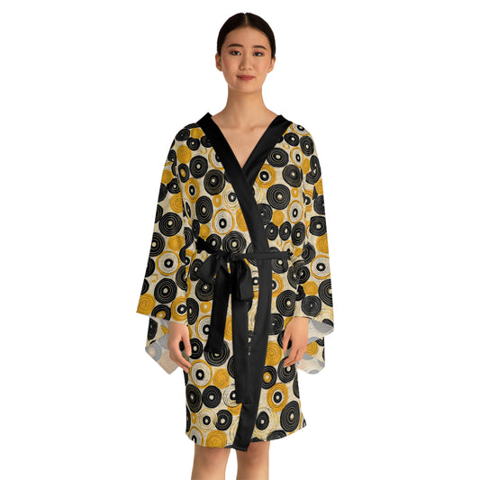 "Old 45's", Long Sleeve Kimono Robe