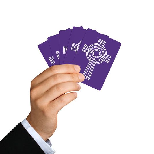 "A Simple High Cross", Christian Playing Cards (Deep Purple)