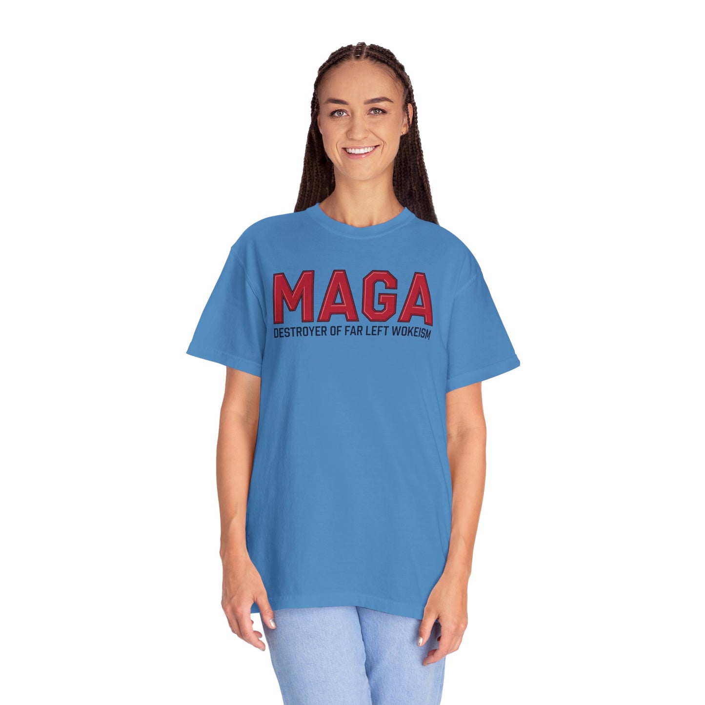 "MAGA - Destroyer of Far Left Wokeism", Unisex T-shirt