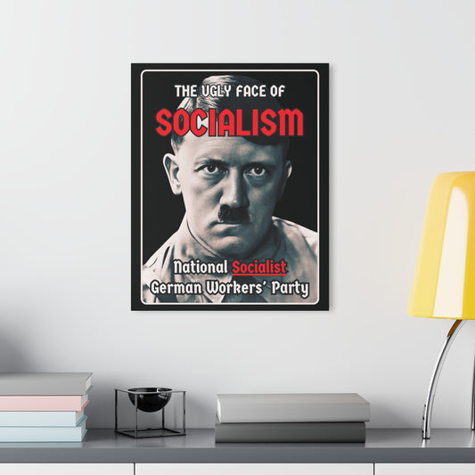 "The Ugly Face of Socialism", Acrylic Wall Prints (French Cleat Hanging) (Void Black)