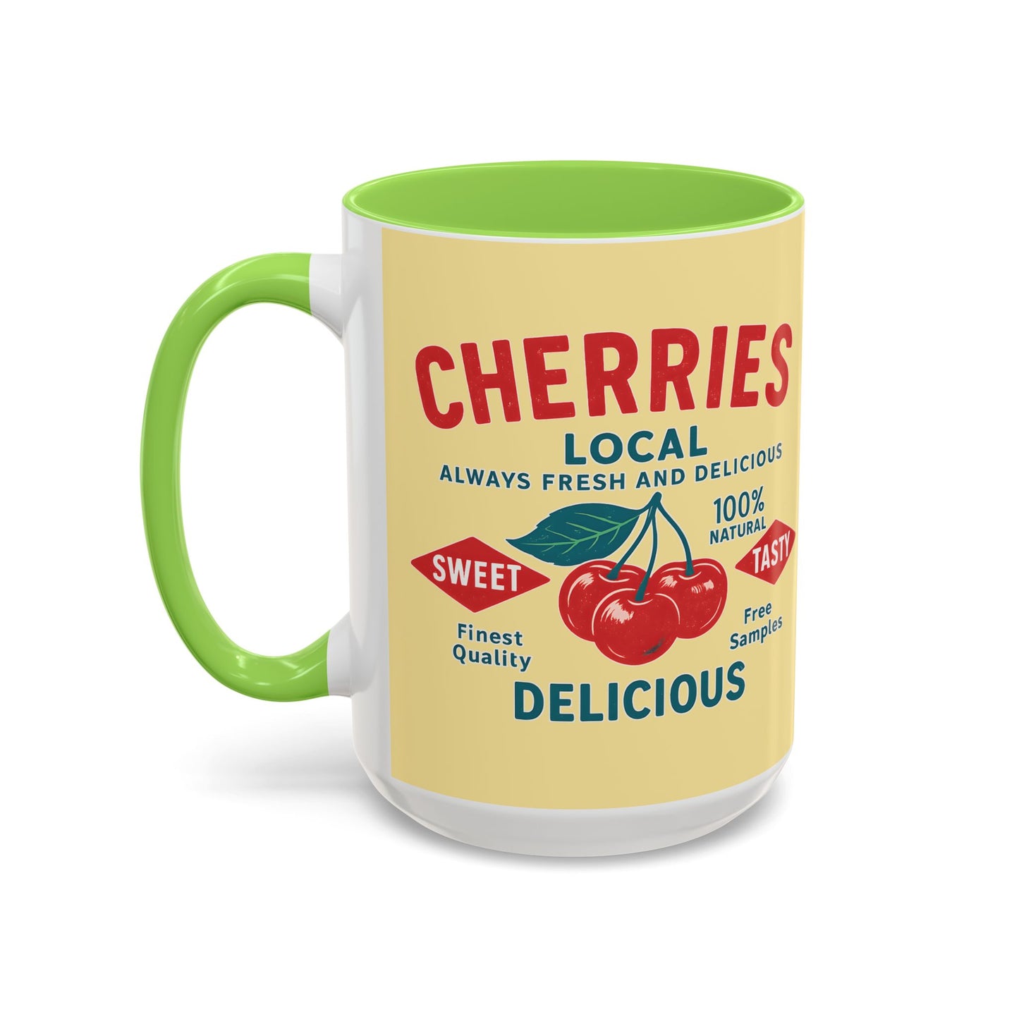 "Delicious Cherries", Colorful Mugs (11oz, 15oz) (Sanctum Veil)