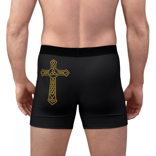 "Clan na Gael - Irish American", Men's Boxer Briefs (Raven Black)