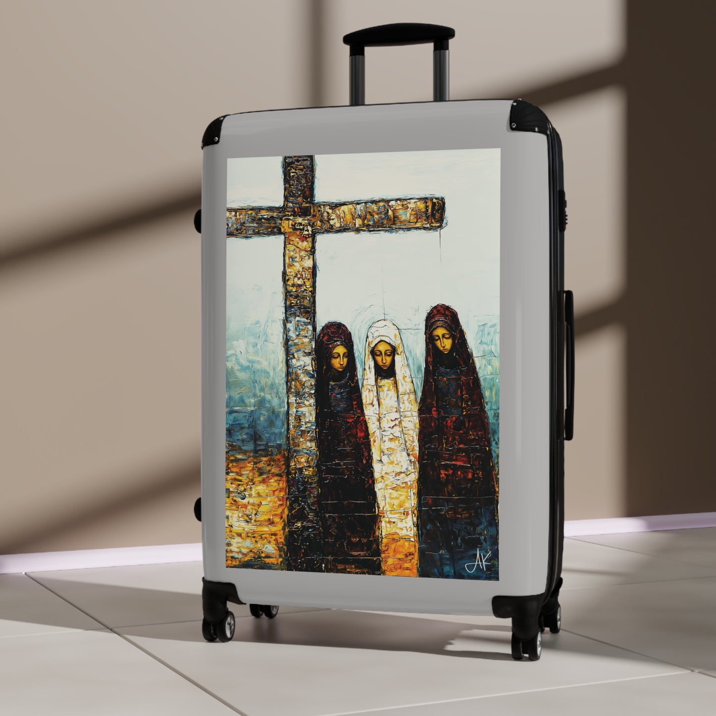"At-the-Foot of the Cross - John 19:25", Suitcases (Light Grey)