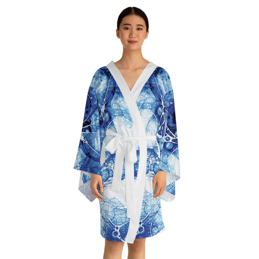 "Interconnectedness of Things", Long Sleeve Kimono Robe