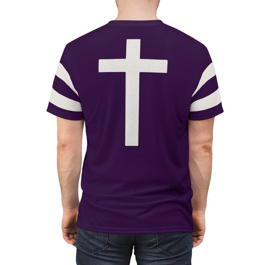 "Faith Overcomes Fear", Unisex Tee (Imperial Plum)