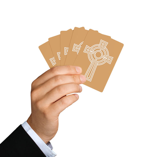 "A Simple High Cross", Christian Playing Cards (Camel Brown)