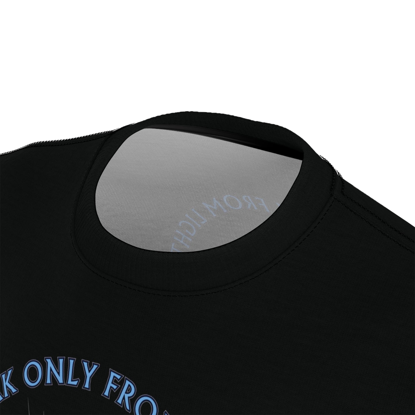 "Speak only from Light", Unisex Black T-shirt