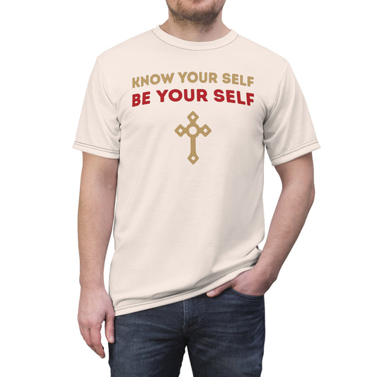 "Know Your Self", Unisex T-shirt (Angel Wings)