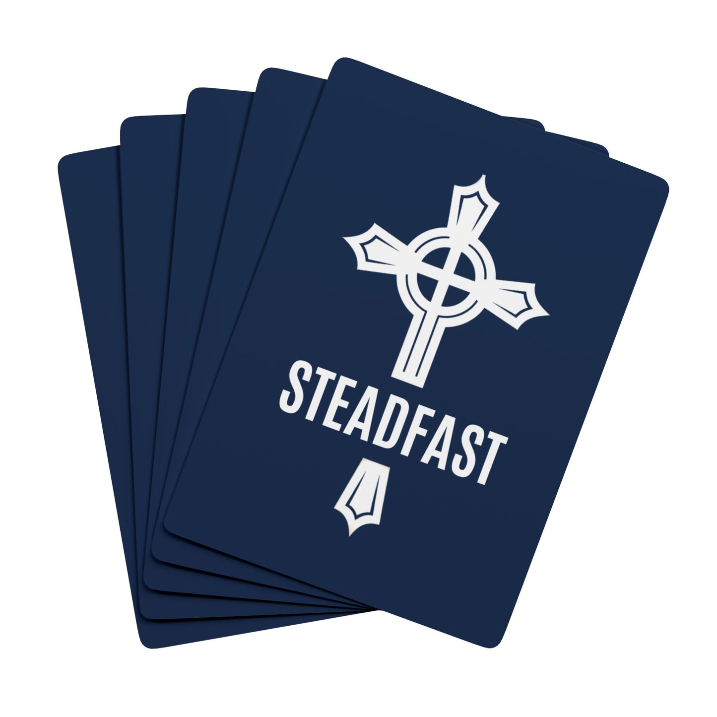 "Steadfast Cross", Christian Playing Cards (Cambridge Blue)
