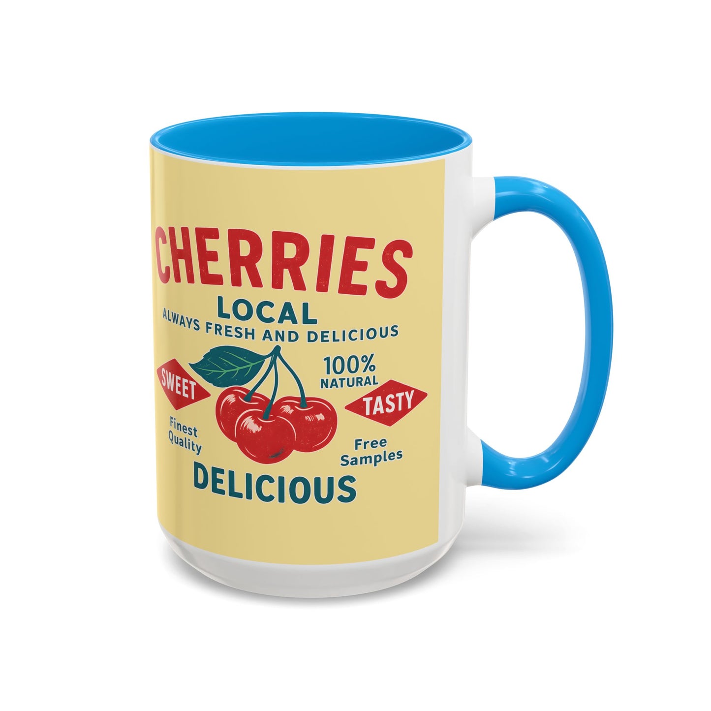 "Delicious Cherries", Colorful Mugs (11oz, 15oz) (Sanctum Veil)